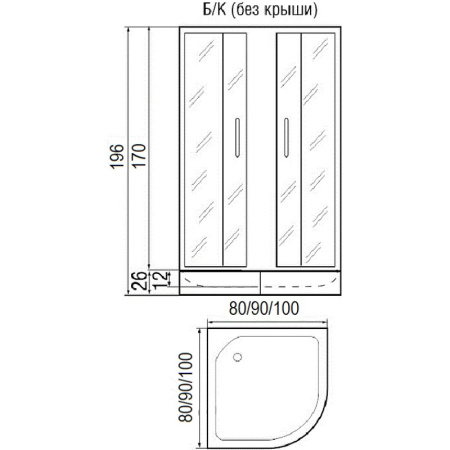 душевой уголок river don 90×90 мт 10000002287 без поддона