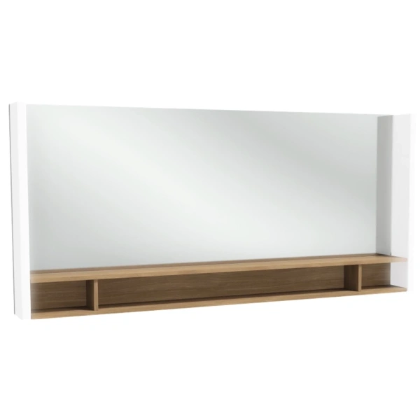 зеркало jacob delafon terrace 150 eb1184-nf с подсветкой белое древесное с сенсорным выключателем