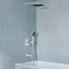 душевой комплект iddis aiger aigwt03i68 254 мм, со смесителем, белый матовый