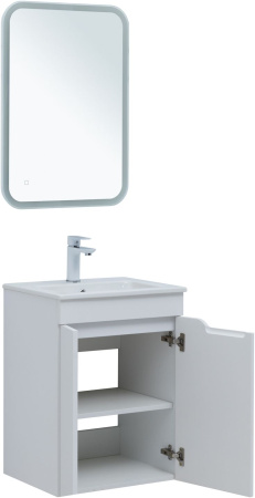 тумба под раковину aquanet практика 00330451 47.8x38.9 см, белый матовый