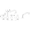 смеситель на борт ванны migliore princeton plus ml.prp-8080.br
