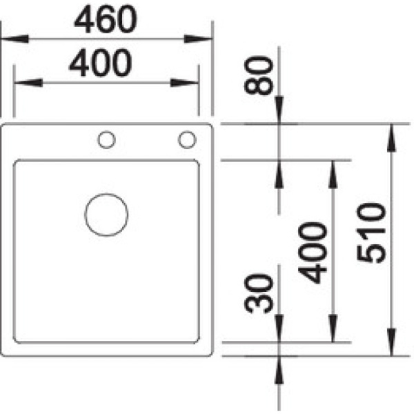 кухонная мойка blanco claron 400-if/a infino нержавеющая сталь 523392