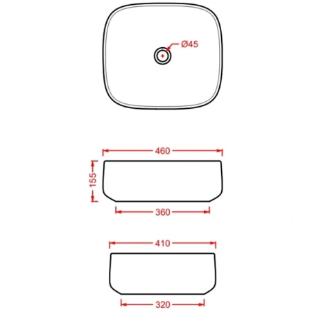 раковина artceram cognac quadro col007 05 00 накладная, без отв., без перелива, на столешницу, saniglaze, 46x41xh15.5 см, матовый белый