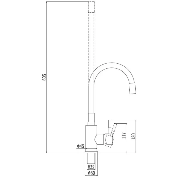 смеситель для кухни savol s-sus6002-04