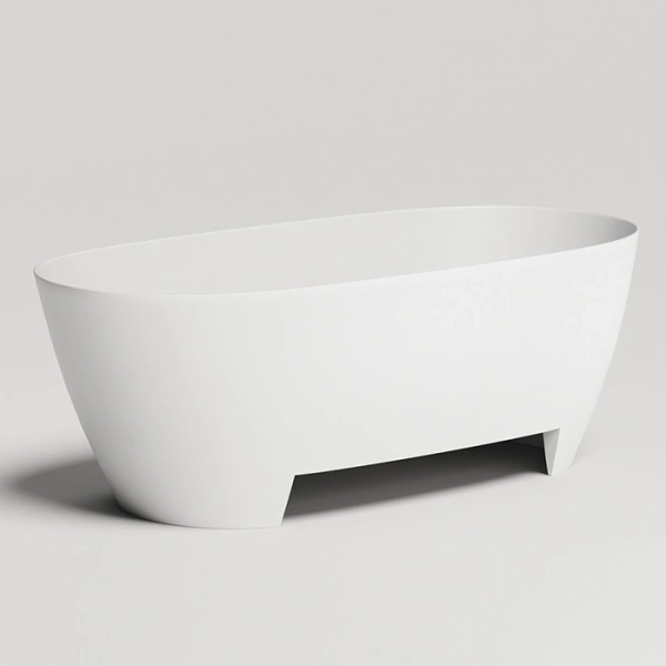 ванна отдельностоящая 165х75 см salini sofia light 103611g, материал: s-sense, цвет: белый глянцевый