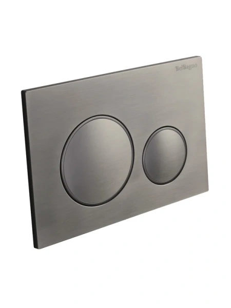 кнопка смыва для инсталляции belbagno bb-17c-gm для унитаза, пластик, цвет оружейная сталь