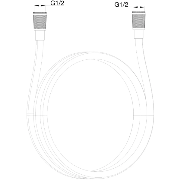 душевой шланг wonzon & woghand ww-rg01-800-mb 80 см, черный матовый
