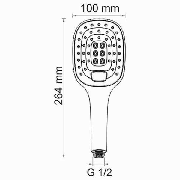 душевая лейка wasserkraft a062 цвет хром