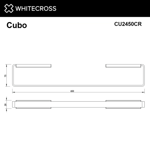 Полотенцедержатель 45 см Cubo CU2450CR хром