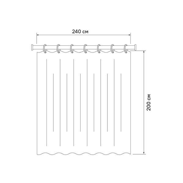Штора для ванной IDDIS Base 200x240 см, Полиэстер, фиолетовый (BG02P24i11)