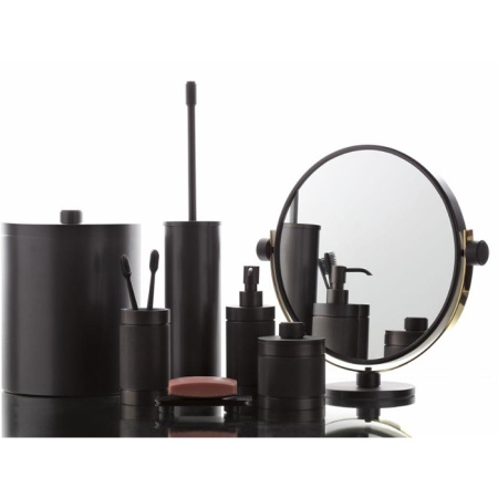 мыльница bertocci officina 01 127 7531 0800 настольная, цвет: черный матовый