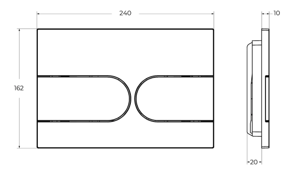 кнопка смыва для инсталляции belbagno bb-11-nero.m для унитаза, пластик, цвет матовый черный