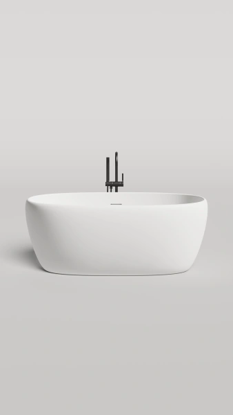 ванна отдельностоящая 150х75 cм.salini luce 100122m мат-л: s-stone, цвет: матовый белый