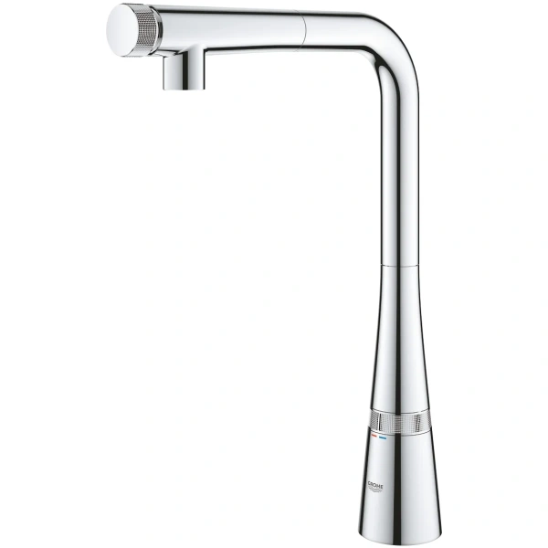 смеситель для кухни grohe zedra smartcontrol 31559002 с выдвижным изливом, хром