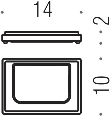 мыльница colombo design look b1640.bm