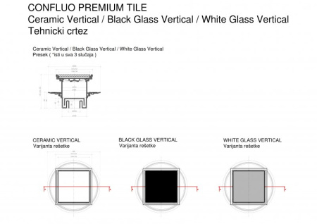 трап для душа pestan confluo standard 15x15 vertical white glass 13000098
