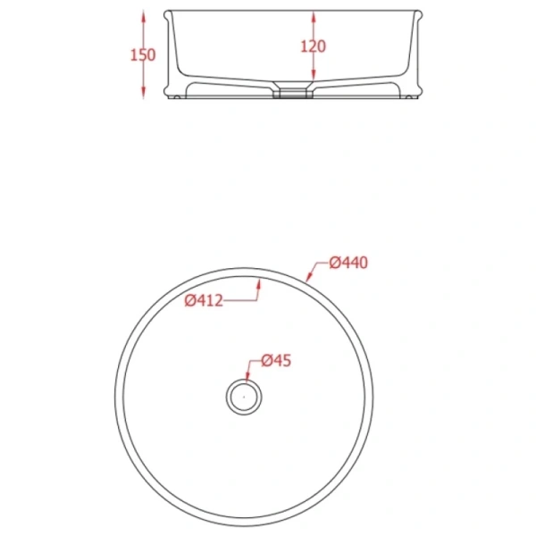 раковина накладная 44 см artceram atelier atl001 33 00, цвет pink (розовый)