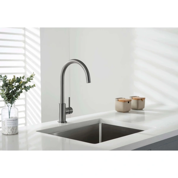 смеситель для кухни aquatek европа aq1382bgm цвет оружейная сталь