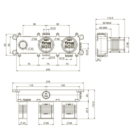 внутренняя часть fima carlo frattini f3400w для смесителя