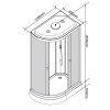 душевая кабина parly classic эконом 120x80 l ec1231l без гидромассажа