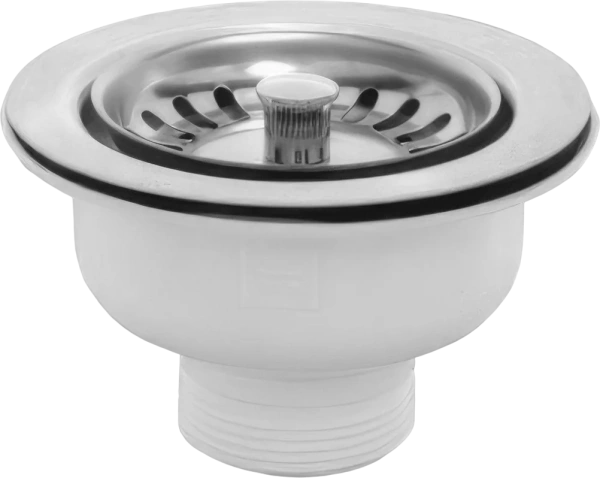Донный клапан McAlpine MRSKW7ST для раковины, без перелива, с пробкой-решеткой, хром