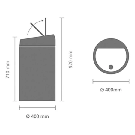 мусорное ведро brabantia touch bin 402487 60л