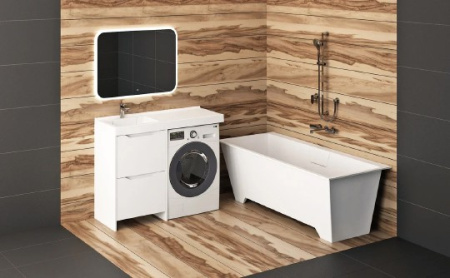 раковина над стиральной машиной цвет и стиль фридом 130 + вкладыш l