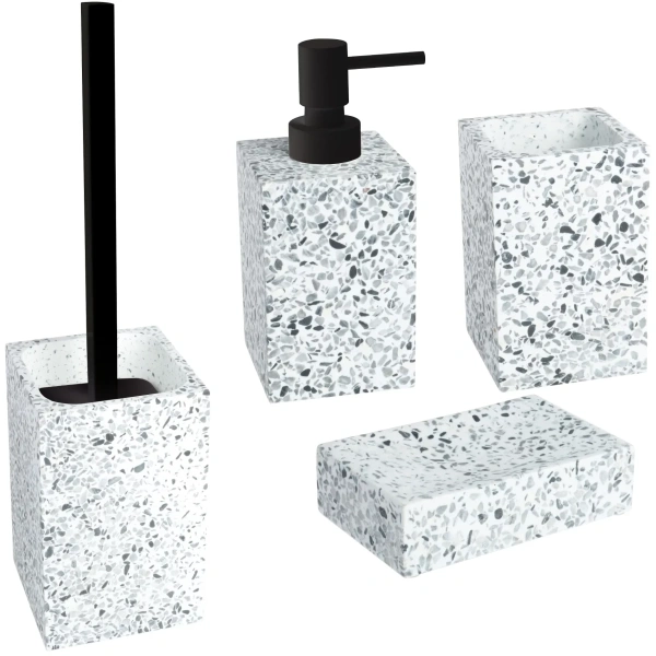 Мыльница Fixsen Punto FX-200-4 настольная, серый камень