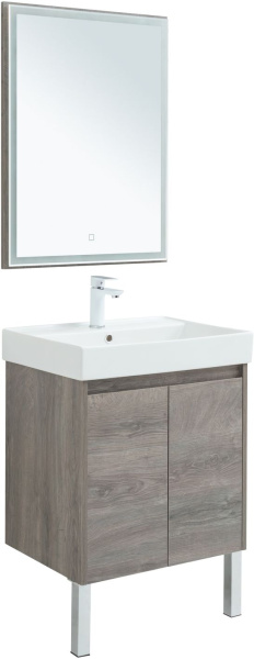 мебель для ванной aquanet nova lite 60 дуб рошелье (2 дверцы)