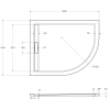 душевой поддон из искусственного камня cezares tray as 100x80 l tray-as-rh-100/80-30-w-l белый