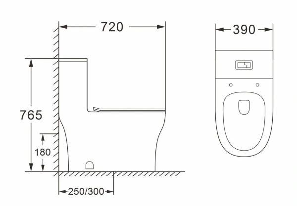 унитаз моноблок azario sinto az-1098 напольный, горизонтальный слив, с сиденьем микролифт, 72x39x76.5 см, белый