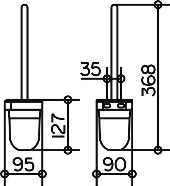 Ёршик для унитаза Keuco Smart.2 02364 010100 хром