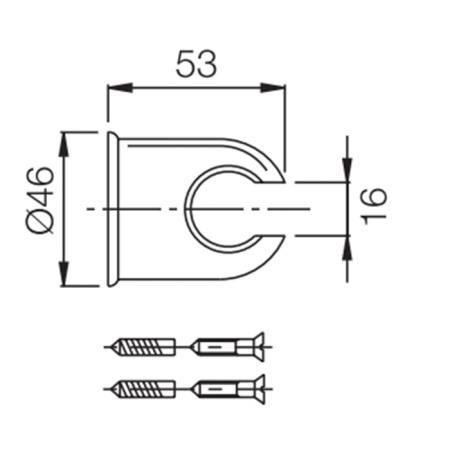 держатель ручного душа fima carlo frattini wellness f2028cr, цвет хром