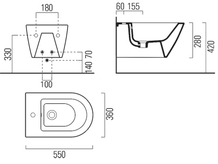 биде подвесное gsi kube x 9465111