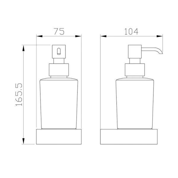 Дозатор для мыла Wonzon & Woghand WW-9533 настенный, хром