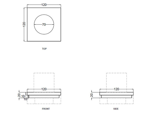 Подставка под стакан Cielo ACMP4 цвет Matt White