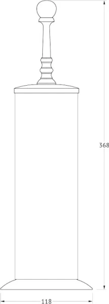 Ёршик для унитаза 3SC Stilmar UN STI 630 античная медь