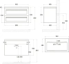тумба под раковину art&max platino подвесная am-platino-900-2c-so-bm-cer