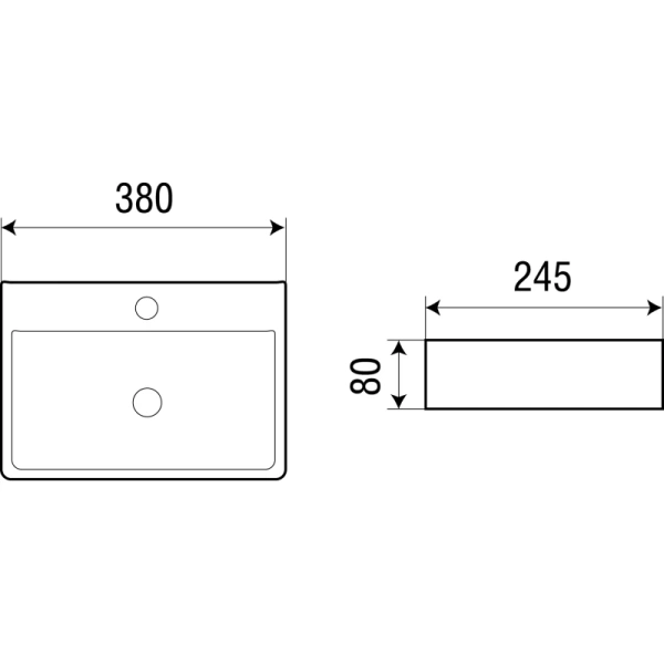 раковина подвесная weltwasser aisbach 5075 38см, 10000003881, белая