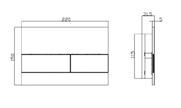 кнопка смыва для инсталляции splendy stable mood sm302tmsb нержавеющая сталь, цвет брашированная сталь