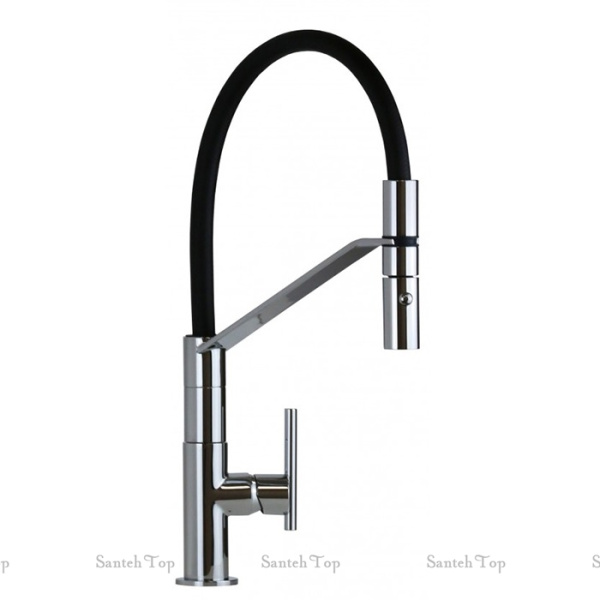 смеситель для кухни gattoni linea 34 0715/pcc0 с гибким изливом, хром глянцевый