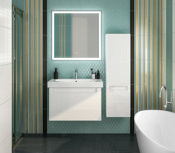 Керамическая плитка Kerama Marazzi Спига белый структура 15142 настенная 15х40 см