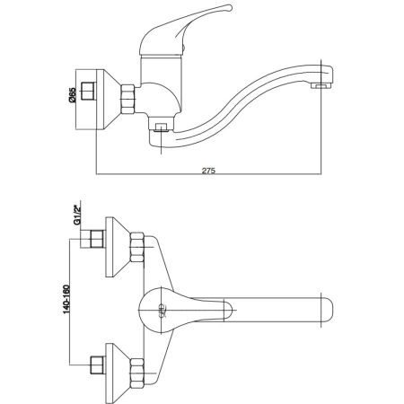 смеситель для кухни gpd flamengo mae10