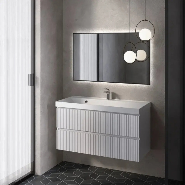 тумба под раковину aquame s1 100 aqm900110wh подвесная цвет белый глянцевый тумба под раковину aquame s1 100 aqm900110wh подвесная цвет белый глянцевый