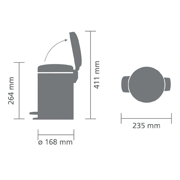 Мусорное ведро 3л Brabantia NewIcon 113024