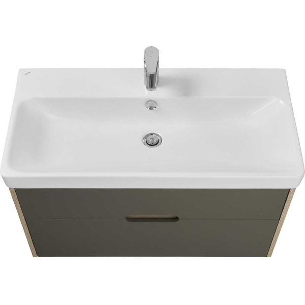 тумба под раковину aquaton оливия 90 1a254401olug0 подвесная грей дуб ойстер