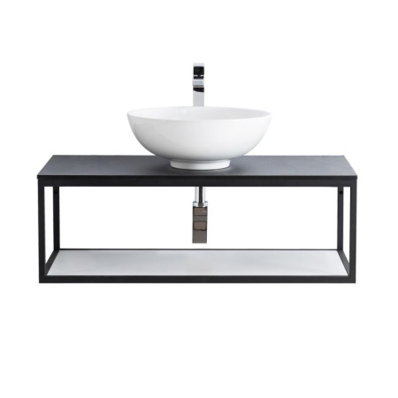 консоль под раковину cezares cadro 90 cadro-90/46/58-2c-so-met-st черная матовая