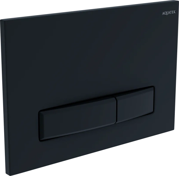клавиша для инсталляции aquatek slim kdi-0000025 для унитаза, абс-пластик, черная матовая