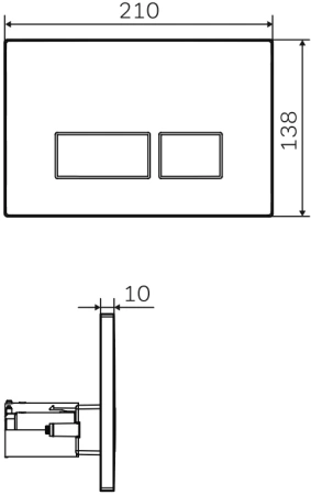 кнопка для инсталляции am.pm pro s i047001 цвет белый глянцевая