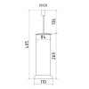 ершик для унитаза boheme royal cristal 10928-br-b бронза